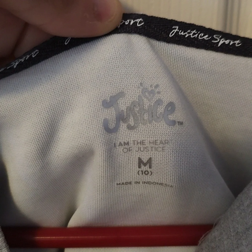JUSTICE Girl Gray Hoodie with Logo